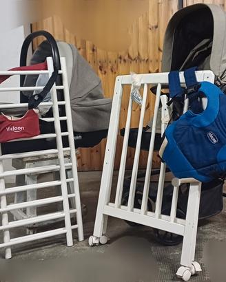 Trio  marca CAM+culla+marsupio+imbrago primi passi