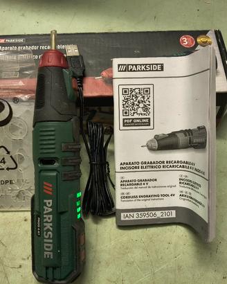 incisore elettrico a batteria parkside come nuovo