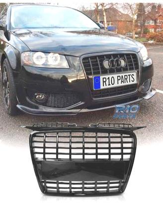 GRIGLIA AUDI A3 8P 8PA 05-08 LOOK S LINE NERO LUCI