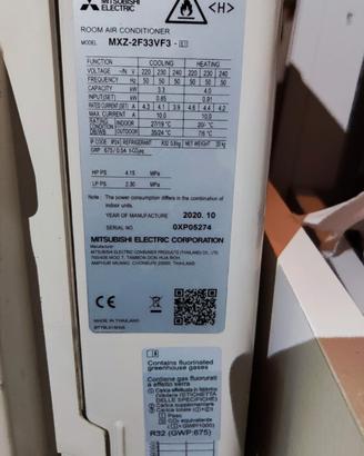 climatizzatore condizionatore  Mitsubishi 2split 