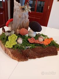 Composizione all'uncinetto Il Sottobosco