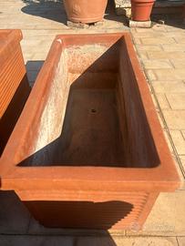 Vasi rettangolari in terracotta usati - Roma EUR