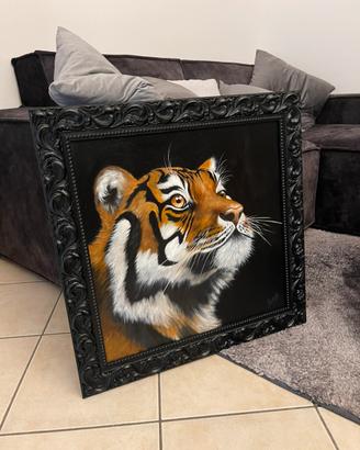 Quadro tigre ‘Selvaggia’ olio su tela