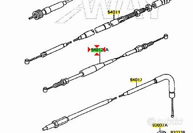 Cavo gas Kawasaki KLR 600 540121261