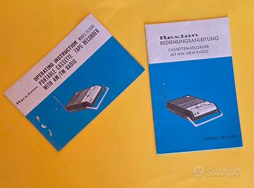 Libretto Istruzioni Radio Rexton TC 2240 