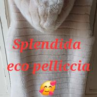 Splendida eco pelliccia smanicata fluffy