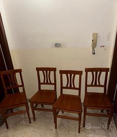 4 sedie cucina/soggiorno color ciliegio