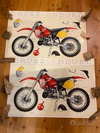 HONDA 250 R CROSS ENDURO DUE POSTER ORIGINALI