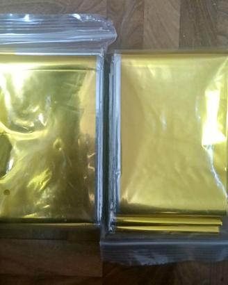 Coperte isotermiche di sopravvivenza oro / argento