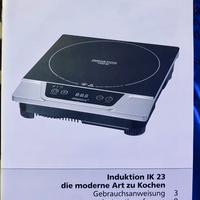 INDUKTION INDUZIONE PIASTRA VETRO TEMPERATO 2000W