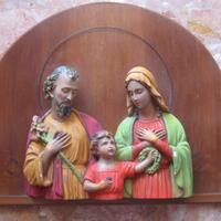 LA SACRA FAMIGLIA composizione in rilievo anni '50