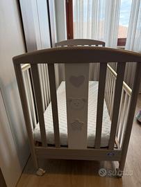 Lettino Pali bianco tortora