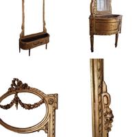 Salotto completo stile Luigi XVI dorato primi '900