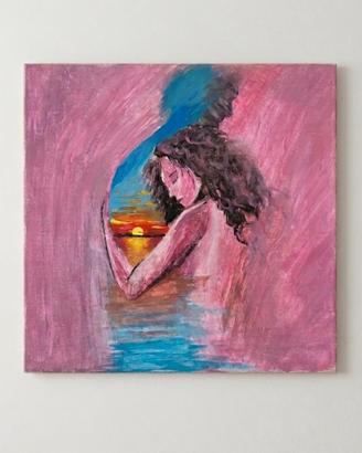 Quadro dipinto a mano su tela 30x30 - arte moderna