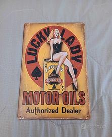 Targa alluminio OIL MOTOR LUCKY LADY