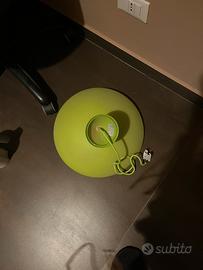 Lampadario in ceramica verde