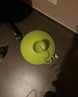 Lampadario in ceramica verde