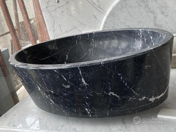 Lavabo bagno marmo Nero Tarquinia