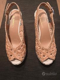 Sandalo da donna in pelle intrecciata n. 36