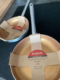 n.2 padelle FRABOSK - GOLDEN CHEF - Ø 29/33 cm