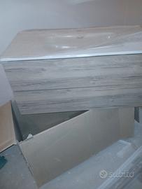 set lavabo piu pensile sospeso 