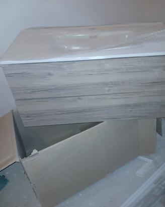 set lavabo piu pensile sospeso 