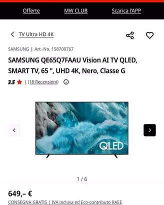 SAMSUNG VISION AI TV QLED SMART TV 65 4K