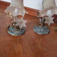 lampadario vintage e due abat jour