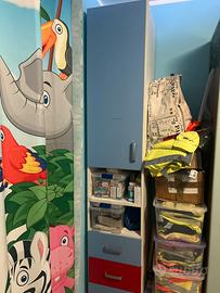 Armadio 1 anta con 3 cassetti