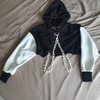 Felpa dolls kill crop top taglia M