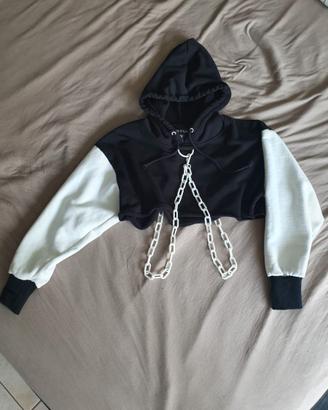 Felpa dolls kill crop top taglia M