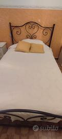 letto in ferro battuto con materasso 1 piazza e me