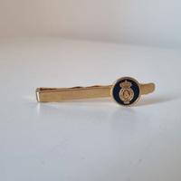 Fermacravatta Dorato Stemma Reale Corona Blu 6cm