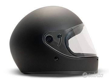 Matt black - casco integrale con visiera rivale