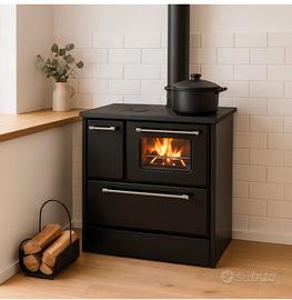 Cucina a legna 9kw PIANO IN GHISA Forno Nuove 