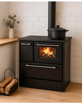 Cucina a legna 9kw PIANO IN GHISA Forno Nuove 