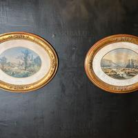 Coppia di Medaglioni Quadri