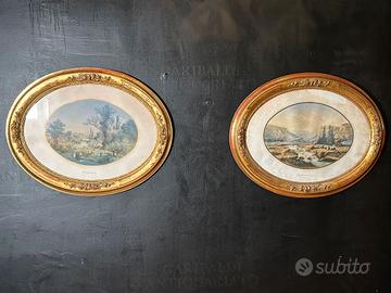 Coppia di Medaglioni Quadri