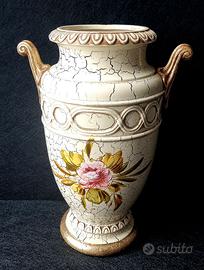 Vaso decorativo vintage Bassano con craquelure