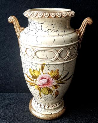 Vaso decorativo vintage Bassano con craquelure