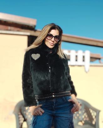 pelliccia in pelle Moschino tg 42 