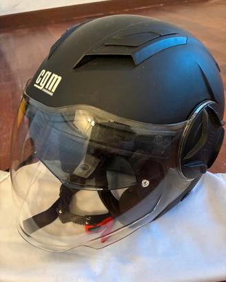 Casco jet CGM Illinois nero opaco