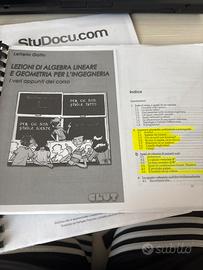 Libro di algebra lineare e geometria