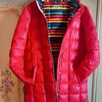 Piumino rosso interno multicolori Benetton