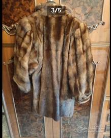 Pelliccia visone maniche ampie usata 2 volte