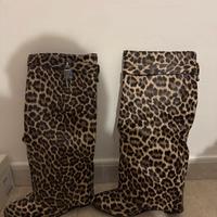 Stivali leopardati donna