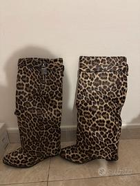 Stivali leopardati donna