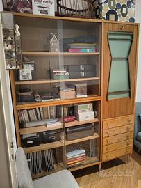 Rara Libreria Scrittoio trasformabile anni '60