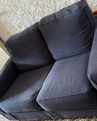 Divano in tessuto a costine 2 posti
