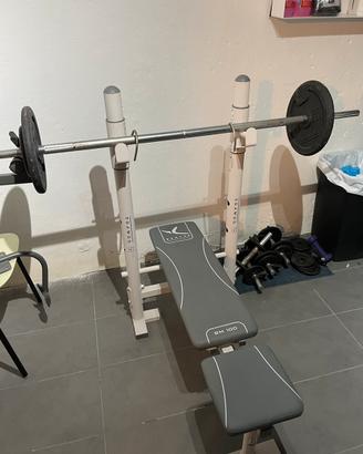 Panca pesi Domyos BM 100 con pesi